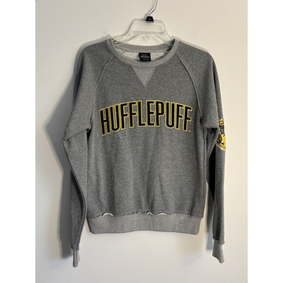 Universal Studios Wizarding World Of Harry Potter Hufflepuff Gray Sweatshirt S - Picture 1 of 11